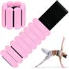 ouhos Set di 2 pesi da polso regolabili, per piedi o polso in movimento, jogging, yoga, aerobica, pilates, fitness, fitness, (rosa, 2kg （2x1 kg)