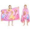 decalsweet 100% Cotone Poncho da Bagno per Bambini Morbido e Assorbente, Asciugamano da Spiaggia per Bambini con Cappuccio, Telo Mare Accappatoio, Accappatoio Piscina Doccia per Ragazza Ragazzi (Principessa)