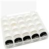 New brothread 25pezzi 20Bianca+5Nero 70D/2 (60WT) bobine e filo per ricamo e cucire Plastica Size A (SA156) Per Brother/Singer/Babylock/Janome/Kenmore Macchina
