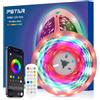 PSTAR Retroilluminazione TV a LED 2 Metri, Striscia LED RGBIC per TV da 40 a 60 Pollici e PC, con Controllo APP e Telecomando RF 2.4G di Aggiornamento, 30LED/m, IC Integrato, Sincronizzazione Musicale