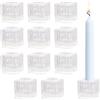 JMIATRY Set di 12 Porta Candele, Portacandele Vetro, Mini Portacandele Porta Candele In Vetro per Centrotavola Decorazioni Casa Matrimoni Feste