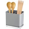 JAWAI Scolaposate da Cucina in Acciaio - Porta Posate per Coltelli, Forchette, Cucchiai, Spatole (Grigio)