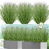 UXORSN 14 Pezzi Piante Artificiali da Esterno 50 cm Erba Finta All'aperto Resistente ai Raggi UV Arbusti Finte Erba di Grano Pianta Artificiale Steli di Verde per Giardino Ufficio Domestica Decor