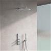 Fortis Blocco square sistema doccia con termostatico incluso corpo incasso, soffione doccia e set doccetta, 50722THPC#SET1, Blocco cromo [Rubinetteria Bagno > Sistemi Doccia da Incasso]