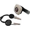 CR-MOESANCO® Serratura Quadrata Bianca per Bagagliaio e Baule a Gas di roulotte e Camper (Spessore: 35 mm) con 2 Chiavi
