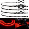 Keiurot Motorbike Sottoluce 12V Striscia Led Luci Neon Interne Luci Auto Connettibili Striscia Luce Led Rossa 12V per Luci Interne Auto Barche Marine Camion 4Pack(60cm/24 Rosso)