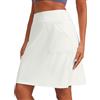 VUTRU Activewear, gonna da tennis da donna, lunghezza al ginocchio, con pantaloncini interni, gonna da tennis da donna, perfetta per sport, golf, tennis, bianco, L