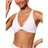 CRZ YOGA da Donna Collo a V Reggiseni Bikini Torsione Frontale Vestito da Bagno Incrociato sul Retro Imbottita Oliva Scura 46