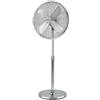 BAKAJI Ventilatore a Piantana Colonna in Acciaio Potenza 60 W, Diametro Pale 50 cm, 3 Livelli di Velocità, Ventilazione Silenziosa, Asta Allungabile e Inclinazione Regolabile, Oscillazione Orizzontale