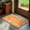 Brubaker Zerbino per Esterni e Interni - Welcome - 45x75 cm - Tappeto in 100% Fibra di Cocco con Conchiglie e Stelle Marine, Antisporco e Antisdrucciolo - Impermeabile per Porta d'Ingresso - Marrone