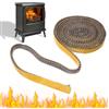 Theiuaoqwe Filo di tenuta per camino 15 mm Guarnizione Stufa a Legna 3m x 15mm x 3mm Guarnizione Stufa a Pellet Guarnizione Adesiva Guarnizione Alta Temperatura Guarnizione Forno