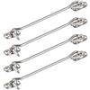LIKERAINY Gancio per Cabina in Acciaio Inox 195 mm Serratura per Cancello Chiavistello Serratura della Porta Armadietto Finestra Capannone Giardino Recinzione Confezione da 4 pezzi