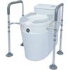 ZhaoCo Rialzo WC per Anziani con Braccioli, H10 cm, Alzawater per Protesi Anca, Rialzo Bagno Disabili, Alzawater per Anziani, Rialzo per WC Universale, Sollevatore WC Disabili, Bianco