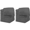 IlGruppone Il Gruppone Passione Casa Set 20 Pezzi Lavette Asciugamani Viso Mani 100% Cotone 490 Gsm 30x30 Cm Bagno Bidet Vari Colori Morbide Assorbenti Asciugamano Spugna Ospite - Smoke - 30x30 cm