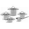 Batteria Di Pentole In Acciaio Inox SAN IGNACIO Cassel 5 Pezzi Con Set Di Pentole In Acciaio Smaltato Cromato E Nero 91773446