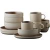Studio Round North Brunch Set 12 pezzi Matte White/Matte Bark