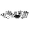 RB RENBERG RENBERG LUCA - Set di pentole in acciaio inossidabile da 18 pezzi - Include pentole con coperchi, padelle, utensili e ciotole - Adatto a tutti i fuochi
