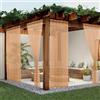 Youleyar Tende trasparenti per esterni, impermeabili, 2 pannelli, effetto lino, tasca per asta, per interni, beige, tende in voile per soggiorno, camera da letto, veranda, pergola, capana, gazebo (132