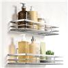 saffruff Mensola Doccia Senza Foratura 2 Pezzi Organizer Bagno Supporto Shampoo