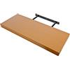 Etrexonline Mensola da Parete 60x25x4cm, Mensola Galleggiante a Parete in Legno Fissaggio Invisibile, Scaffali di Stoccaggio Decorativi, Ideale per Soggiorno, Camera, Corridoio, ecc...(Colore Faggio)