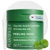 PLANTIFIQUE Pads Coreani con Acido Glicolico, Niacinamide e CICA | Esfolianti Viso con AHA, BHA, PHA | Tonici per Tutti i Tipi di Pelle | Vegani con Contenitore Ricaricabile | 60 Pz