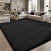 Sour Lemon Tappeto Salotto a Pelo Corto 160x230cm - Antiscivolo per Camera Da Letto e Soggiorno Peloso Morbido Lavabile (Nero, 140x200cm)
