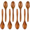 MHDUYEG Cucchiai Legno Confezione 8 Zuppa Piccoli Cucchiai Legno Piccoli Cucchiai Legno Fatti a Mano Cucchiaino tè per Miele Tavola Cucchiaio Portata in Legno Accessori Cucina per Casa, Cucina, Festa