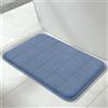 Yimobra Tappeto da bagno antiscivolo, 61 x 43 cm, Super assorbimento d'acqua, Spesso, Lavabile in lavatrice, Facile da asciugare - Blu denim