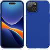 kwmobile Custodia Compatibile con iPhone 15 Cover - Back Case Antiurto Bordo Rialzato - in Silicone TPU Flessibile - blu baltico