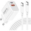 Keasen Caricatore USB C 30W Veloce per Google Pixel 9 Pro XL/8 Pro/8A/7 Pro/6, Presa USB C Alimentatore Spina 2 Porte PD&QC3.0 Caricabatterie Rapido per iPhone 16/15 Pro Max,Samsung S25/S24/S23/S22,Xiaomi