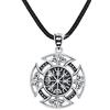 REDSUN Collana con nodo celtico in argento Sterling 925 con ciondolo vichingo/bussola/segno/croce/stella lunare/luna/lotus/amuleto, gioielli per uomo e donna, 508 Millimeter, Argento sterling