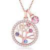 LEKANI Collana Albero della Vita con Cristalli di Austria Collana Donna Gioielli in Argento 925, Idee Regalo Donna Originale per Lei Moglie Festa della Mamma Anniversario Regalo Natale Valentin's Day