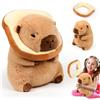 xinrongda Capybara Plüschtier mit Brote Spielzeug, Kuscheltier Plushie Stofftier Geschenk für Kinder Jungen Mädchen