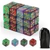 AILUYA 24 Pezzi Contatori di Dadi, D6 Dadi Fedeltà, Dadi Magic the Gathering con Borsa a Coulisse, Gettone Dadi, Token Dadi Fedeltà Compatibili con MTG, 4 Colori