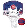 Wilson Minicanestro da Basket NBA TEAM MINI HOOP, Plastica, Bianco/Blu (Detroit Pistons)