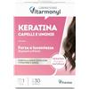Vitarmonyl Keratina Capelli e Unghie - Cheratina - Integratori per Capelli - Forza e Lucentezza - Con 7 Vitamine e Zinco - 30 Capsule - Vitarmonyl