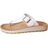 Fly Flot Ciminna, Ciabatte Infradito Donna in Tessuto, con Fibbia Regolabile, Sottopiede in Pelle, Sandali, Bianco, 41 EU