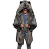 FRAUIT Taglie Forti Uomo Giubbini Giubbotto Ragazzo Elegante Inverno Parka Cardigan Uomini Lungo Pelliccia Sintetica Lunga Cappotto Lungo Invernale Elegante Pelo Giacche Invernali Giacca