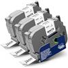 Labelwell 3pz Nastri per Etichette Flessibili Compatibili per Brother TZe-FX251 TZeFX251 TZ-FX251 Nero su Bianco 24mm Nastri per Brother PT-P710BT PT-P700 PT-E500VP PT-P750W PTH500 PT-P900 PTP900W
