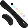 KLIM Wrist Rest - Set Poggiapolsi Tastiera e Poggiapolsi Mouse - Schiuma di memoria al gel - Poggia Polsi mouse - Poggia Polsi per Tastiera - per il Gioco e l'Ufficio - Antidolorifico - Nero