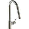 Ideal Standard - Gusto, Miscelatore monocomando per lavello da cucina, Bocca alta tubolare con doccetta orientabile ed estraibile a due funzioni, Silver Storm