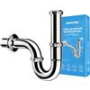 SURFOU Sifone Lavabo Bagno G 1 1/4, Lavandino Sifonato, Kit di Drenaggio per Bagno in Acciaio Inox, Tubo di Scarico, Componente di Drenaggio, set di Accessori per il Bagn Lavello