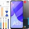 Ladyson - Kit di ricambio per schermo Oppo A53S (2020) CPH2139 CPH2135, display LCD, touch screen, digitalizzatore completo, in vetro, con strumenti gratuiti (nero senza cornice)