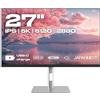 JAPANNEXT Monitor 27 IPS 5K (5120x2880) | HDR | Ricarica tramite USB-C (90W) Altezza e inclinazione regolabili (HSP) Altoparlanti | sRGB 100% G-Sync/FreeSync | Garanzia 2 anni | JN-IPS275K-HSPC9