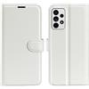 JIUNINE Cover per Samsung Galaxy A33 5G, Custodia Libro in Pelle Sintetica Portafoglio Case Flip Antiurto [Slot per Schede] [Chiusura Magnetica] Compatibile con Samsung Galaxy A33 5G, Bianco