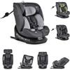 Cangaroo sedile auto Draco i-Size (40-150cm) Isofix ruotabile a 360° Top Tether, colore:grigio