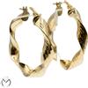 Orecchini oro giallo 18 kt 750 cerchi torchon -69/ST-