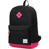 VASCHY Zaino Donna,Zaini Casual Zaino Scuola Superiore Zaino Università Vintage Zaino Classico Impermeabile Zaino PC 15.6 Pollici Zaino da Viaggio Lavoro Nero Rosso