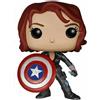 FUNKO BOBBLE HEAD POP MARVEL CAPTAIN AMERICA CIVIL WAR BLACK WIDOW SHIELD FIGURE