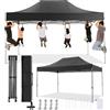 COBIZI Gazebo 3x4,5 Pieghevole Impermeabile senza Parete Laterale,Gazebo Esterno Resistente,Tende per Gazebo,Tendone Padiglione Pop Up per Feste Campeggio (3 per 4,5m Nero)